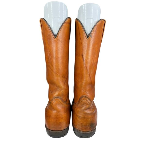 Vintage Bermans Mens Marbled Brown Western Cowboy Boot Size US 10 D - Picture 9 of 11